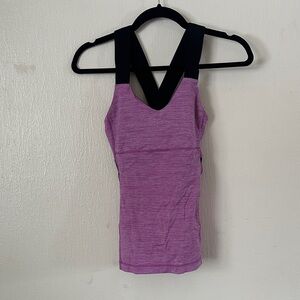 Lululemon Purple and Black Workout Top